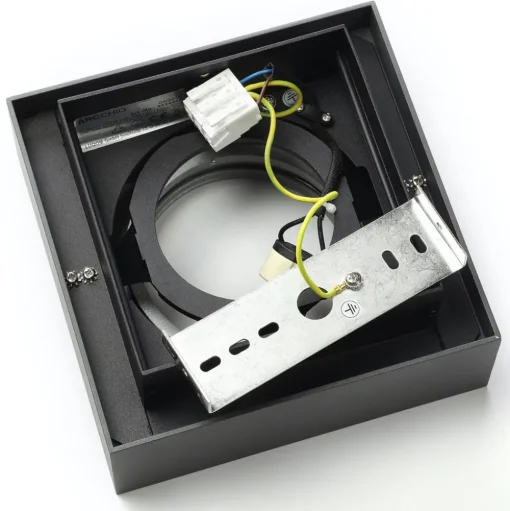 Arcchio plafondspot Ronka, grijs, 19 cm x 19 cm, GU10