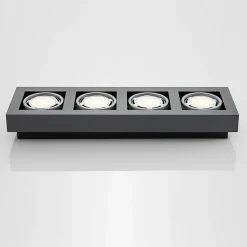 Arcchio plafondspot Ronka, 65 cm, 4-lamps, grijs, GU10