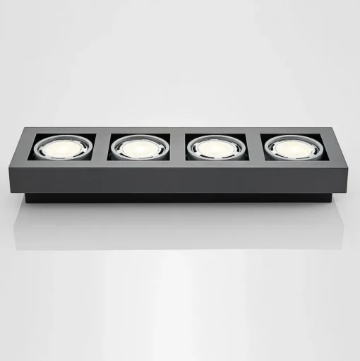 Arcchio plafondspot Ronka, 65 cm, 4-lamps, grijs, GU10