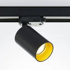 Arcchio railspots Brinja, zwart, Ø 6 cm, 3-fasen