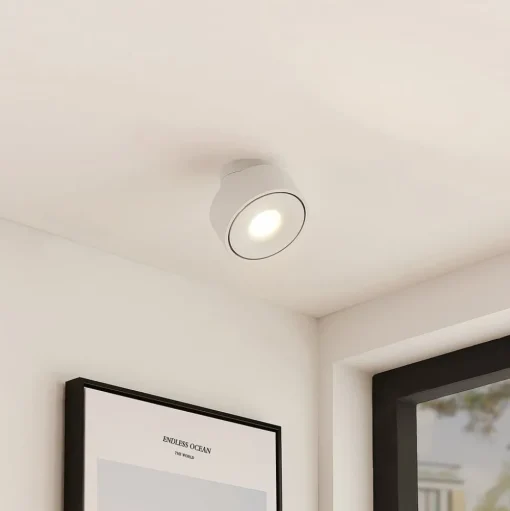 Arcchio Rotari LED plafondlamp, wit, draaibaar, metaal
