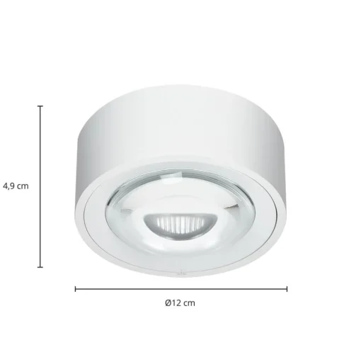 Arcchio Rotari LED plafondlamp, lens, 1-lamp vast