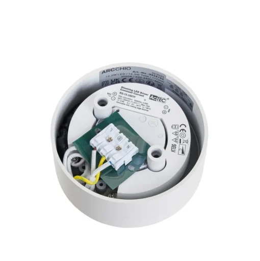 Arcchio Rotari LED plafondlamp, lens, 1-lamp vast
