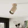 Arcchio spot Brinja, bruin, rond, 13 cm hoog, Ø 6 cm