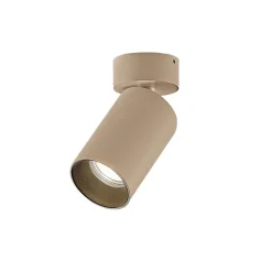 Arcchio spot Brinja, bruin, rond, 13 cm hoog, Ø 6 cm