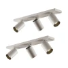 Arcchio spot Brinja, set van 2, wit, hoekig, 3-lamps, GU10
