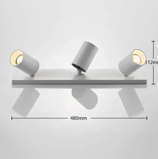 Arcchio spot Brinja, set van 2, wit, hoekig, 3-lamps, GU10