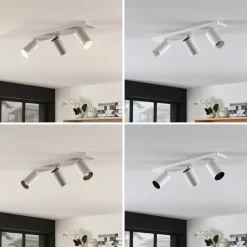 Arcchio spot Brinja, set van 2, wit, hoekig, 3-lamps, GU10