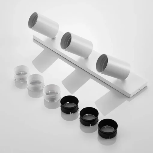 Arcchio spot Brinja, set van 2, wit, hoekig, 3-lamps, GU10