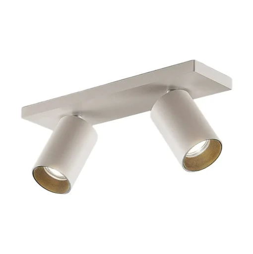 Arcchio spot Brinja, set van 2, wit, hoekig, 2-lamps, GU10