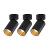 Arcchio spot Brinja, set van 3, zwart, rond, Ø 6cm, GU10