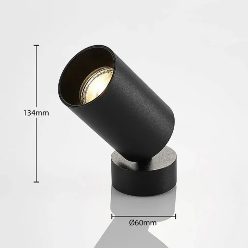 Arcchio spot Brinja, set van 3, zwart, rond, Ø 6cm, GU10