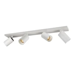 Arcchio spot Brinja, wit, hoekig, Ø 7 cm, 4-lamps, GU10