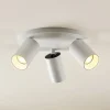 Arcchio spot Brinja, wit, rond, Ø 6 cm, 3-lamps, GU10