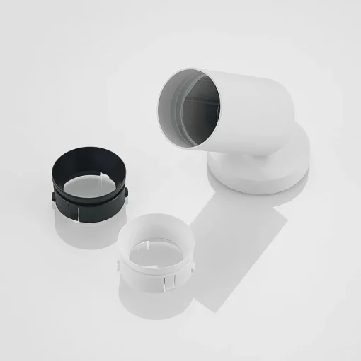 Arcchio spot Brinja, wit, rond, 12 cm hoog, Ø 6 cm