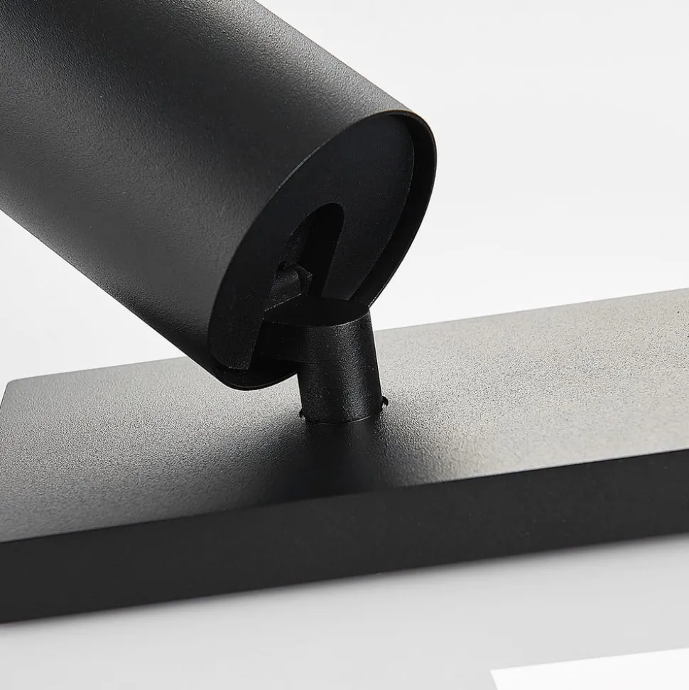 Arcchio spot Brinja, zwart, hoekig, Ø 6 cm, 2-lichts, GU10