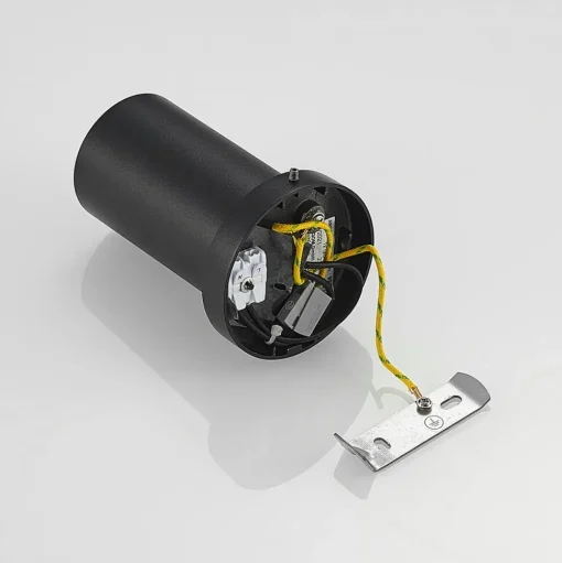 Arcchio spot Brinja, zwart, rond, 12 cm hoog, Ø 6 cm