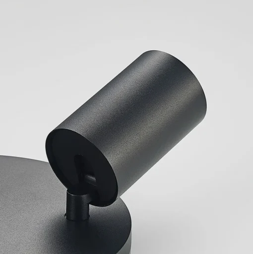 Arcchio spot Brinja, zwart, rond, Ø 6 cm, 2-lamps, GU10