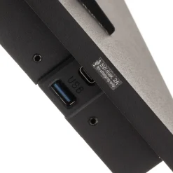 Arcchio spot Brinja, zwart, metaal, USB-C, schakelaar