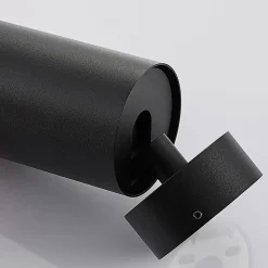 Arcchio spot Brinja, zwart, rond, 13 cm hoog, Ø 6 cm