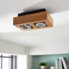 Arcchio spot Vince, 25 cm, houtkleurig, metaal, GU10