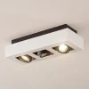 Arcchio spot Vince, 36 cm, 3-lamps, wit/zwart, GU10