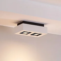 Arcchio spot Vince, 25 cm, 2-lamps, wit/chroom, GU10