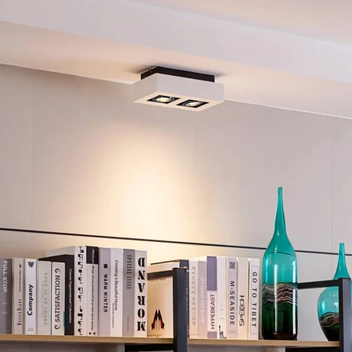 Arcchio spot Vince, 25 cm, 2-lamps, wit/chroom, GU10