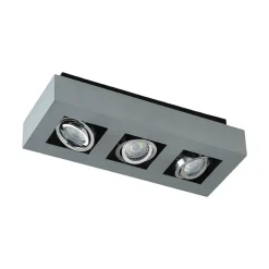 Arcchio spot Vince, 36 cm, 3-lamps, zilver, GU10