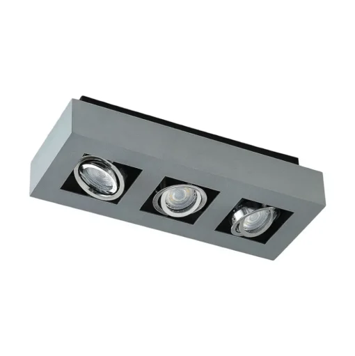 Arcchio spot Vince, 36 cm, 3-lamps, zilver, GU10