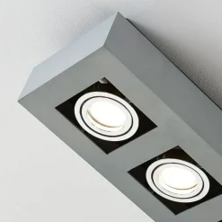 Arcchio spot Vince, 36 cm, 3-lamps, zilver, GU10