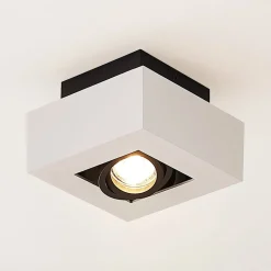 Arcchio spot Vince, 14 x 14 cm, wit/zwart, GU10