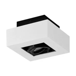 Arcchio spot Vince, 14 x 14 cm, wit/zwart, GU10