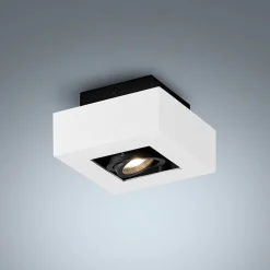 Arcchio spot Vince, 14 x 14 cm, wit/zwart, GU10