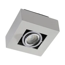 Arcchio spot Vince, 14 x 14 cm, wit/chroom, metaal, GU10