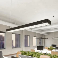 Arcchio Susi LED kantoor hanglamp, zwart, 120cm, 4000K, DALI