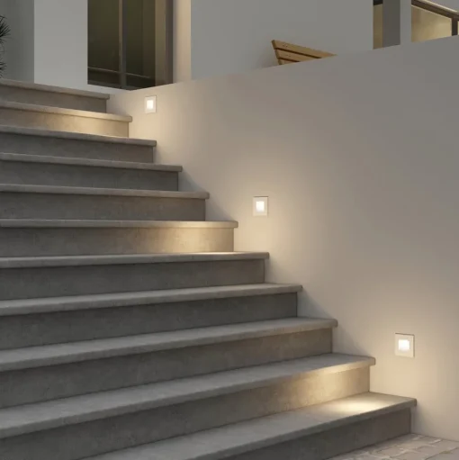 Arcchio wand inbouwlamp Zamo, G9, wit, 12cm, metaal, IP65