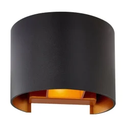 Arcchio wandlamp Zuzana, rond, zwart, G9, 13 cm breed