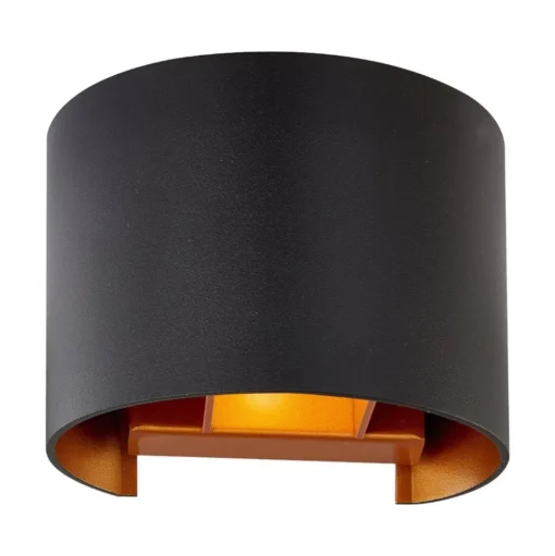 Arcchio wandlamp Zuzana, rond, zwart, G9, 13 cm breed