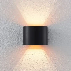 Arcchio wandlamp Zuzana, rond, zwart, G9, 13 cm breed