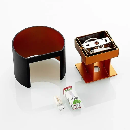 Arcchio wandlamp Zuzana, rond, zwart, G9, 13 cm breed