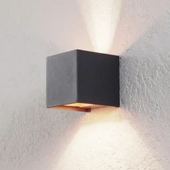 Arcchio wandlamp Zuzana, set van 2, zwart-goud, G9, 10 cm
