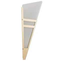 Art Deco-wandlamp uit 1980, messing