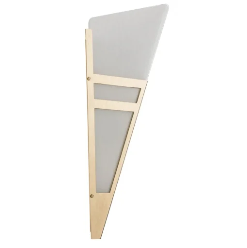 Art Deco-wandlamp uit 1980, messing
