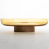 Artemide Bontà kom, geel, Ø 26 cm, glas, hout