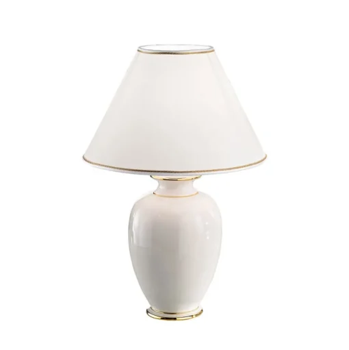 Austrolux Giardino Avorio tafellamp, 30 cm, keramiek, wit