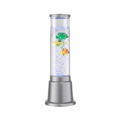 Ava waterzuil met LED's en vissen, hoogte 36cm