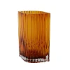 AYTM Folium vaas, hoogte 25 cm, amberkleurig, glas