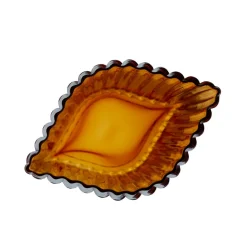 AYTM Folium vaas, hoogte 25 cm, amberkleurig, glas