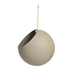 AYTM Globe bloempot, hangend, Ø 17 cm, grijs, aluminium